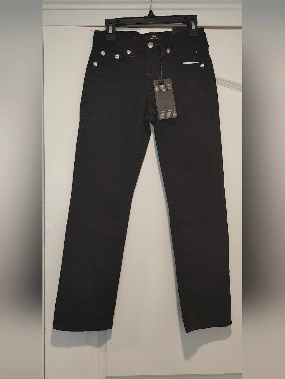 Men's Black True Religion Geno Slim Straight Jeans